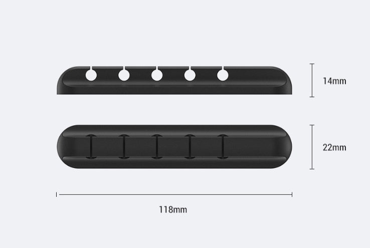 Silicone USB Cable Winder Desktop Cable Organizer (Multipurpose Clips)