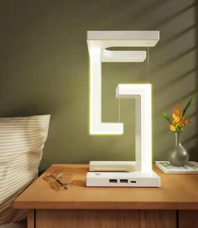 Smartphone floating Wireless Charging Suspension Table Lamp