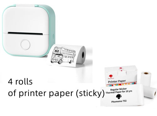 Portable Mini Thermal Label Printer (Home Photo Printer Student)
