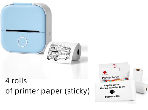 Portable Mini Thermal Label Printer (Home Photo Printer Student)