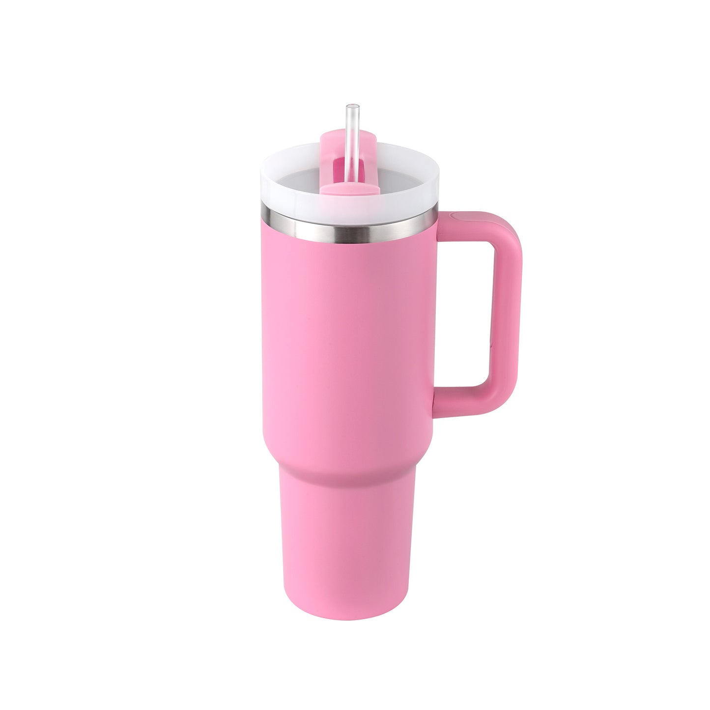 40 Oz Tumbler With Handle Straw Insulated, Stainless Steel, Spill Proof
