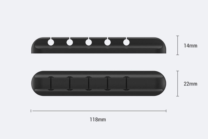 Silicone USB Cable Winder Desktop Cable Organizer (Multipurpose Clips)