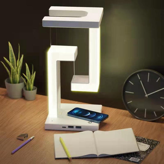Smartphone floating Wireless Charging Suspension Table Lamp