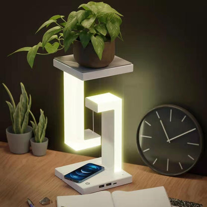 Smartphone floating Wireless Charging Suspension Table Lamp