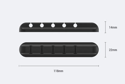 Silicone USB Cable Winder Desktop Cable Organizer (Multipurpose Clips)