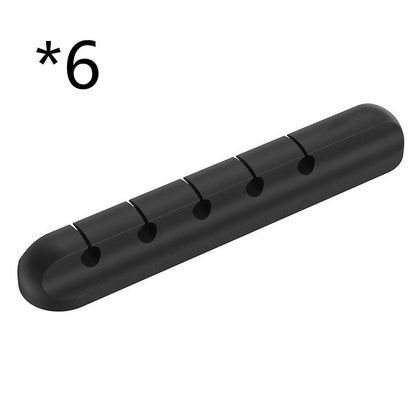 Silicone USB Cable Winder Desktop Cable Organizer (Multipurpose Clips)