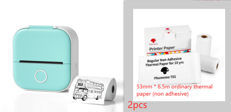 Portable Mini Thermal Label Printer (Home Photo Printer Student)