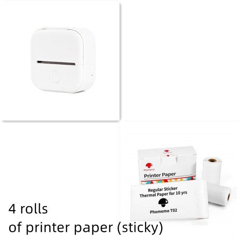 Portable Mini Thermal Label Printer (Home Photo Printer Student)