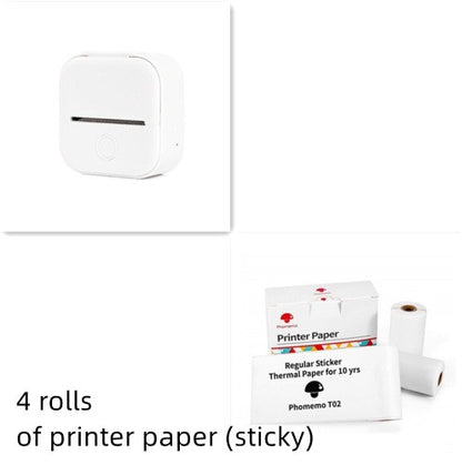 Portable Mini Thermal Label Printer (Home Photo Printer Student)