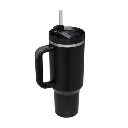 40 Oz Tumbler With Handle Straw Insulated, Stainless Steel, Spill Proof